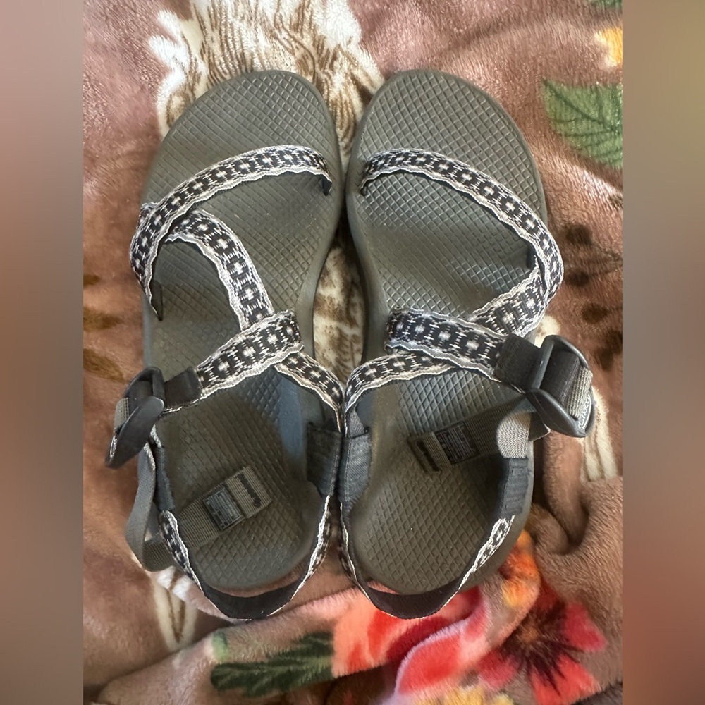 Chaco Gray and Black Sandals
